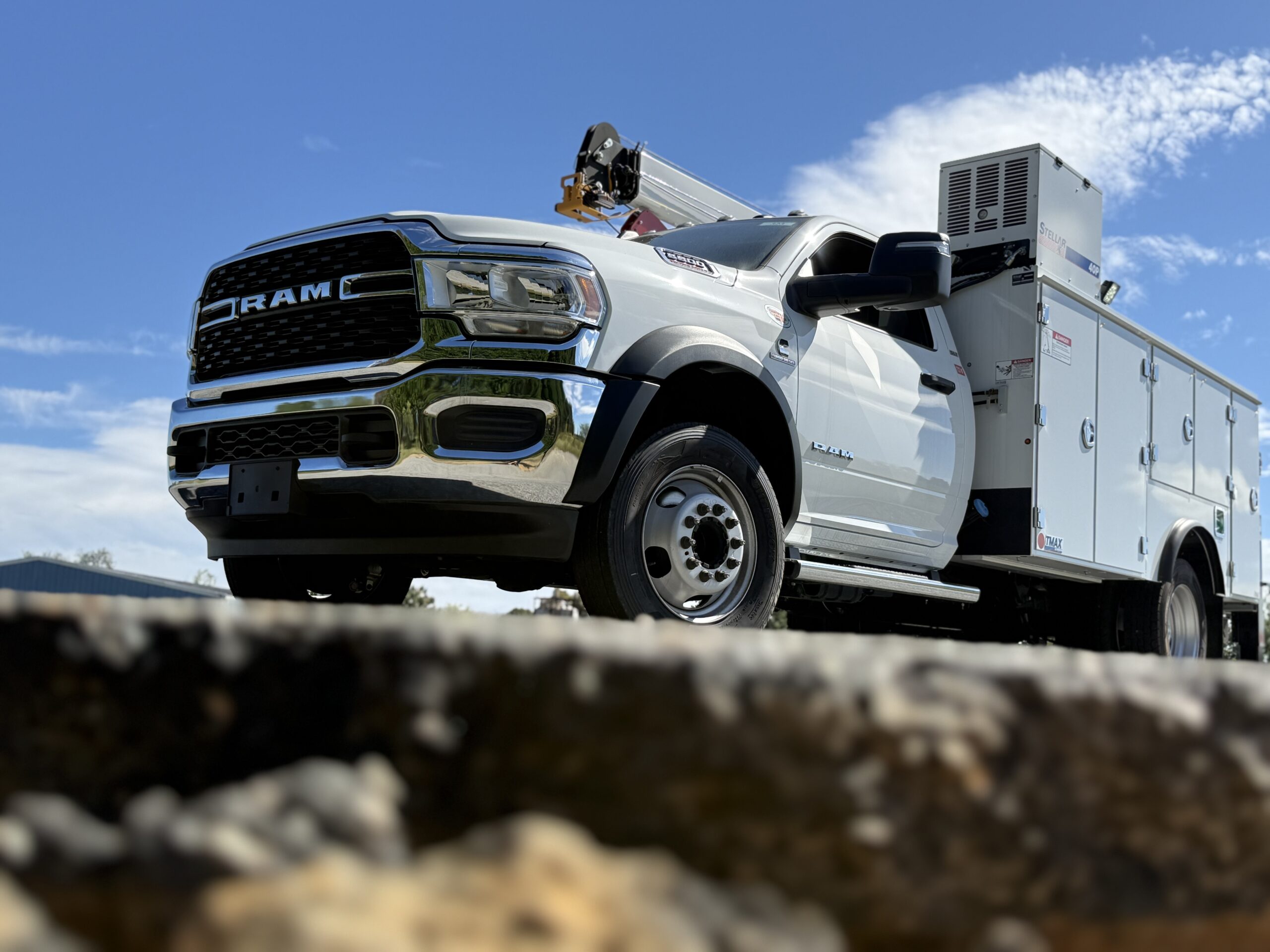 RAM medium-duty service truck with Stellar crane and TMAX body