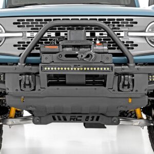 High Winch Mount | All Models | 12000S | 20 Inch Black Single Row LED | Ford Bronco (21-24)